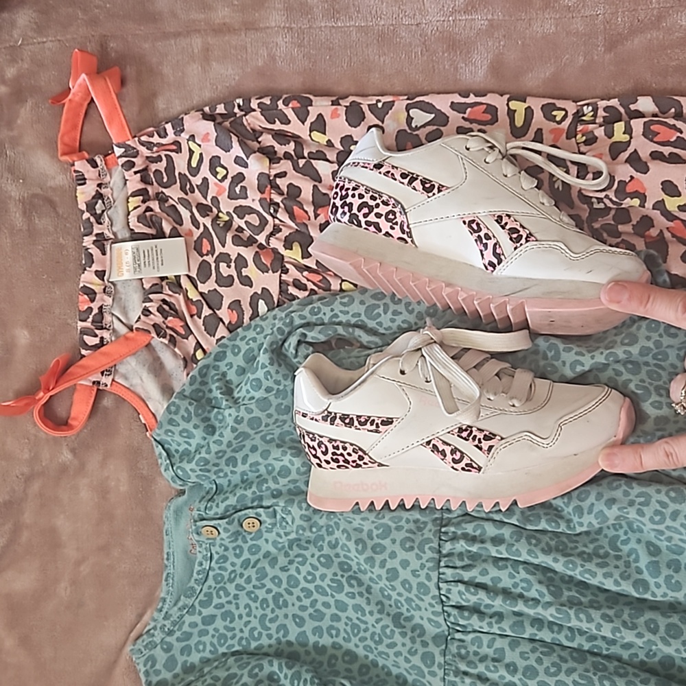 Kids Cheetah BUNDLE (2 dresses and one pair of shoes)